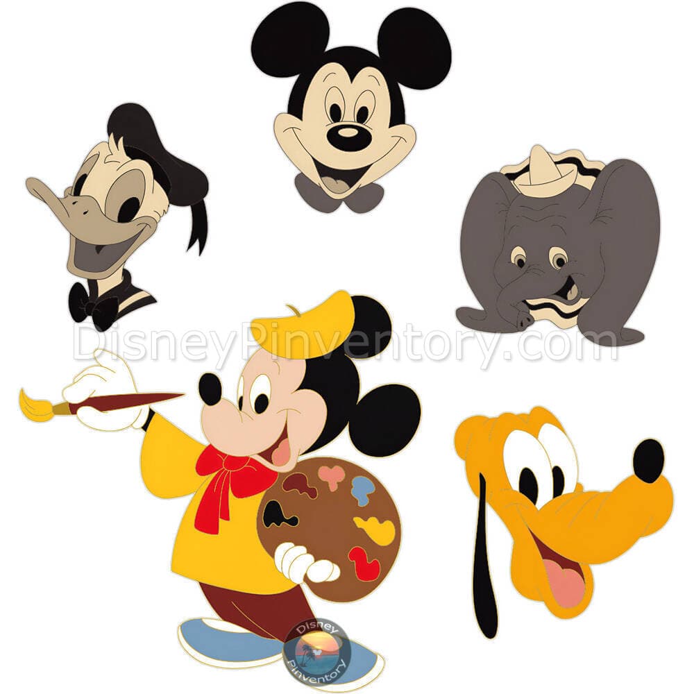 Disneyland Art Corner Pin Set - Niftie Fifties Flashback Pin Event - Pin 44751
