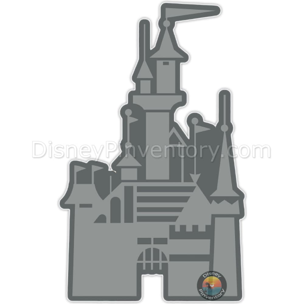 Disneyland Memorabilia - Opening Day Inspired Souvenir Frame Pin Set - Sleeping Beauty Castle - Niftie Fifties Flashback Pin Event - Pin 44864