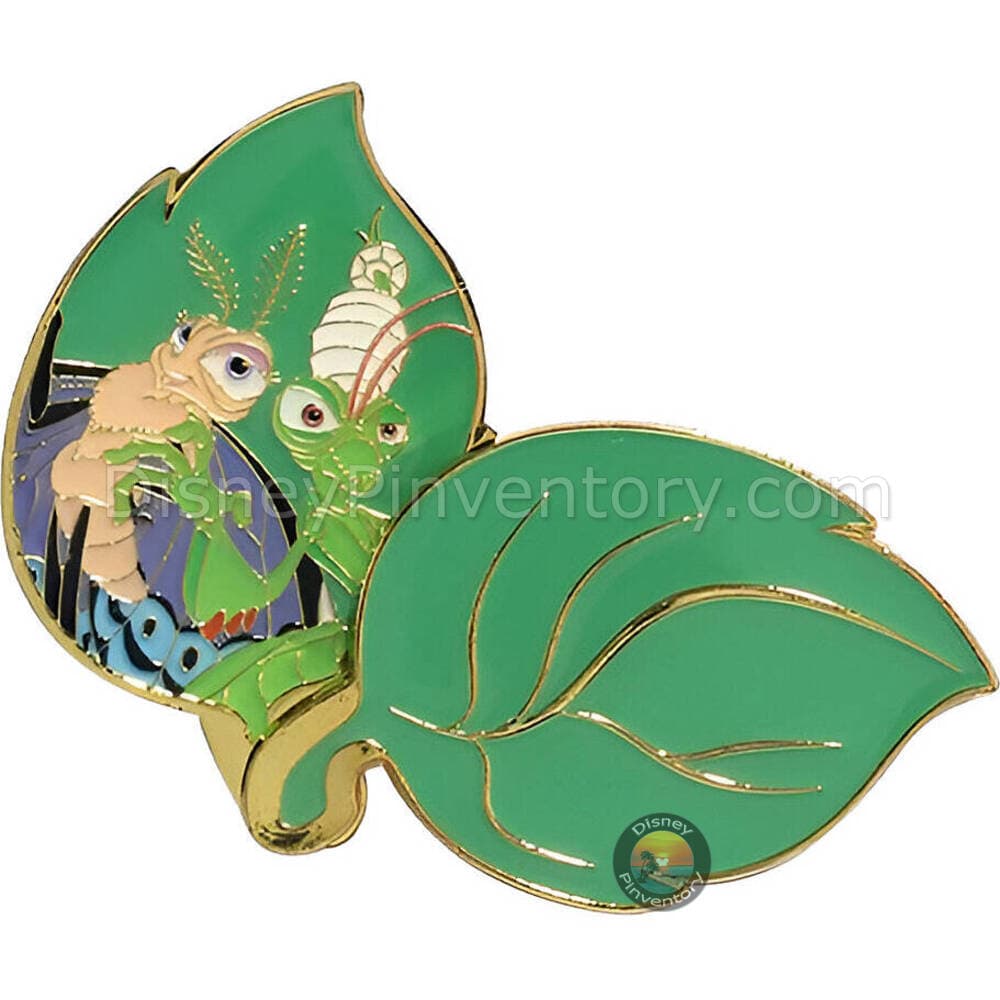 Loungefly Disney Pixar A Bug's Life Character Leaf Sliding Blind Box Pin Set - Gypsy & Manny - BoxLunch Exclusive - Pin 44878