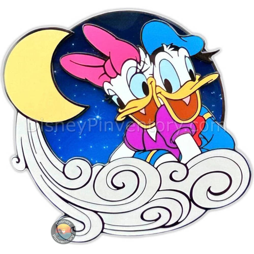 Disneyland Paris Daisy & Donald Duck Moon Pin - Pin 45099