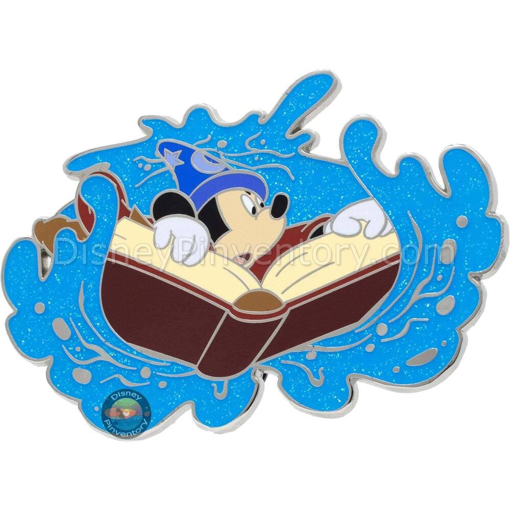 Disney Fantasia Anniversary Sorcerer Mickey Waves Spell Book Jumbo Pin - PALM Exclusive - Pin 45112