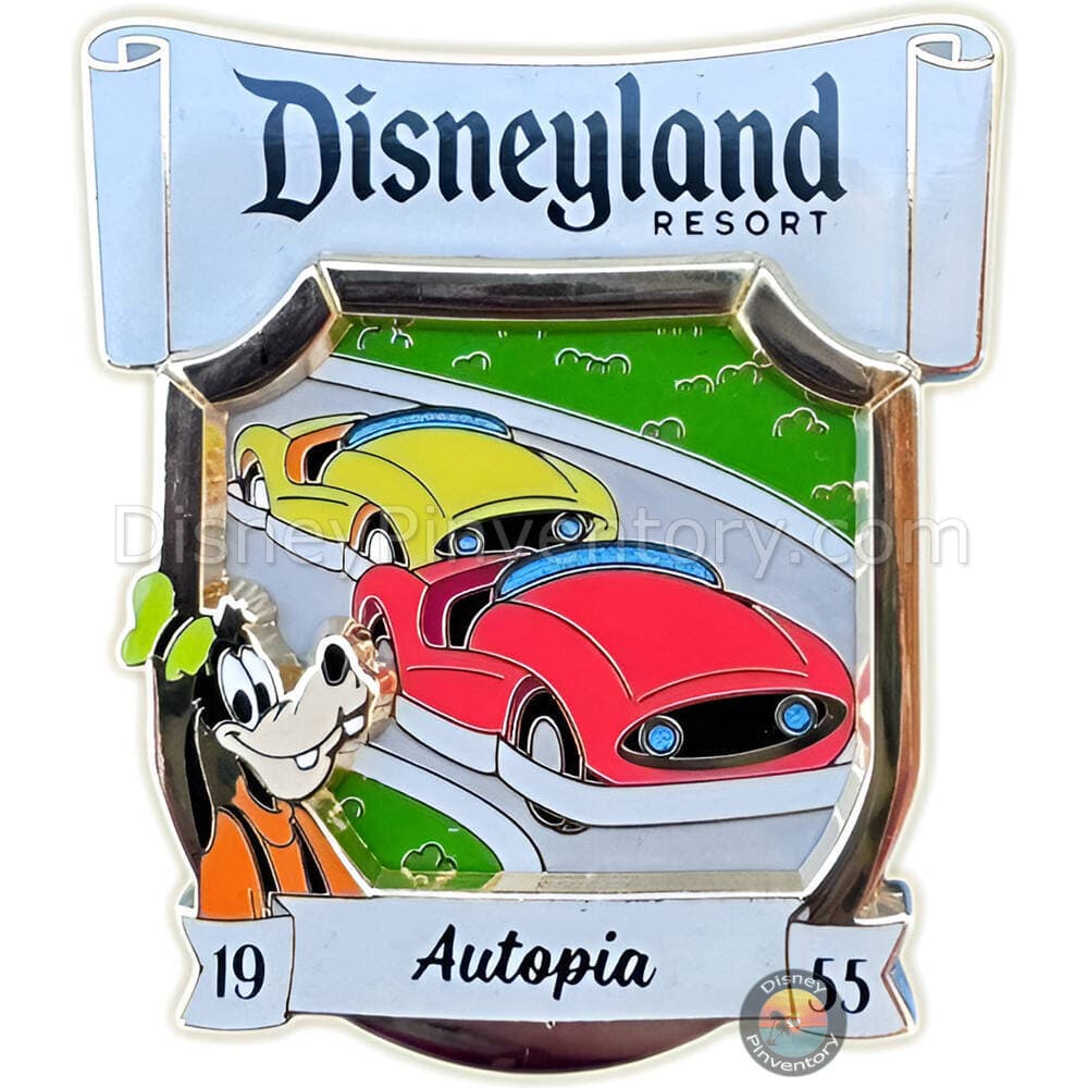 Disneyland Opening Day Attraction Posters: Autopia Goofy - Pin 45296