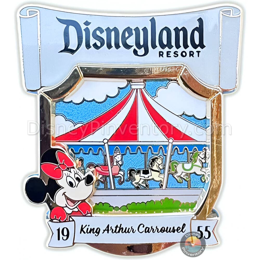 Disneyland Opening Day Attraction Posters: King Arthur Carrousel Minnie Mouse - Pin 45297
