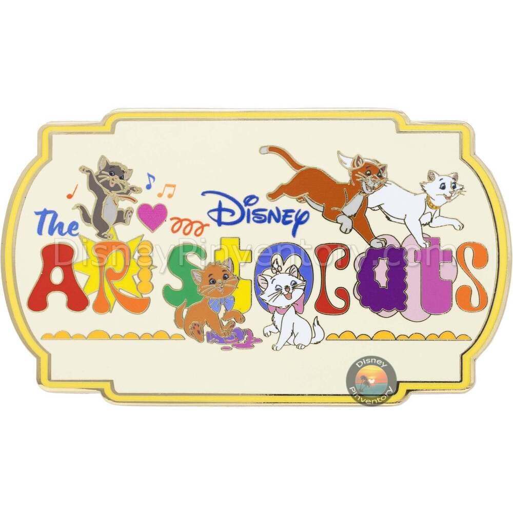 Disney Timeless Titles The Aristocats Centerpiece Sign Jumbo Pin - PALM Exclusive - Pin 45596