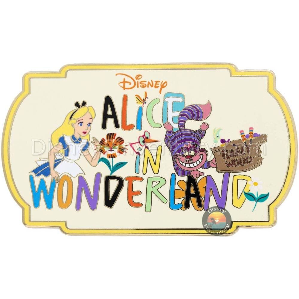 Disney Timeless Titles Alice in Wonderland Centerpiece Sign Jumbo Pin - PALM Exclusive - Pin 45597