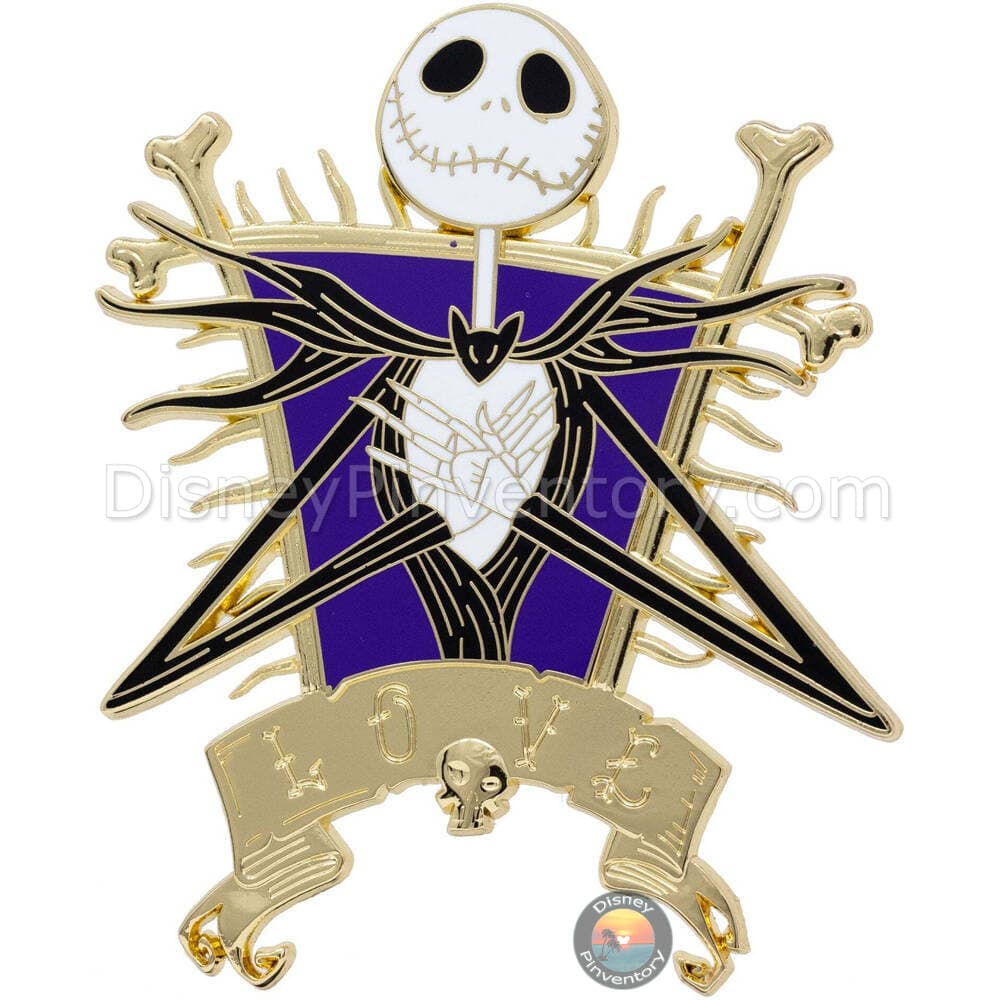 Nightmare Before Christmas Gold Jack Skellington Love Pin - PALM Exclusive - Pin 45792