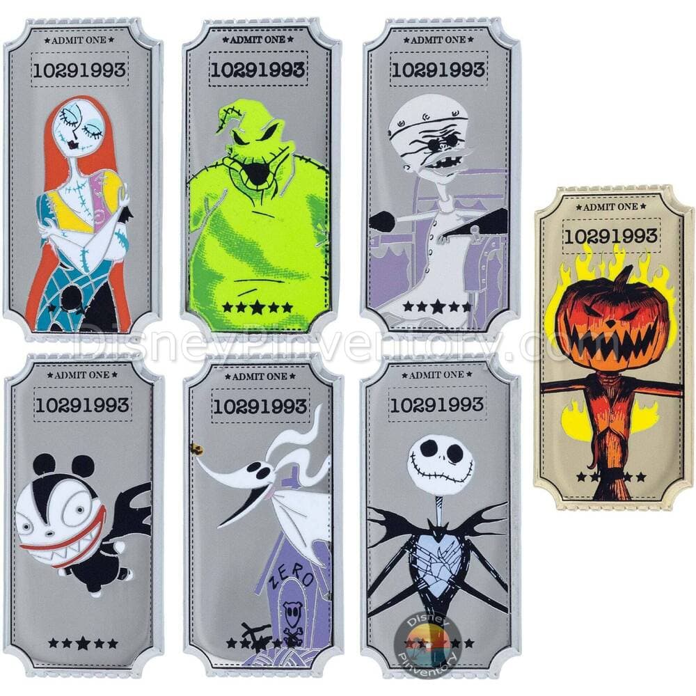 Disney Nightmare Before Christmas Ticket Series 3 Mystery Pin Set - PALM Exclusive - Pin 45806