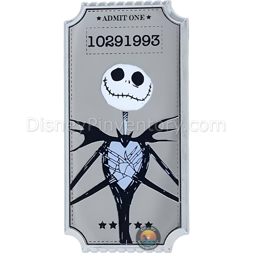 Disney Nightmare Before Christmas Ticket Series 3 Mystery Pin Set - Jack Skellington - PALM Exclusive - Pin 45807
