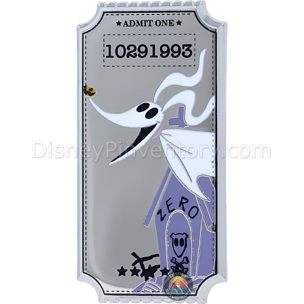 Disney Nightmare Before Christmas Ticket Series 3 Mystery Pin Set - Zero - PALM Exclusive - Pin 45809