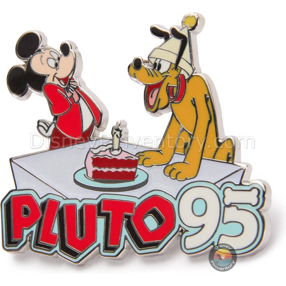 Pluto 95th Anniversary Pin Set - Mickey & Pluto with Cake - Pin 45860