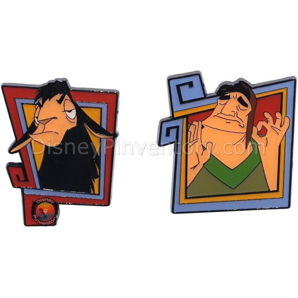 Loungefly Disney The Emperor's New Groove Kuzco & Pacha Portrait Pin Set - Pin 45923