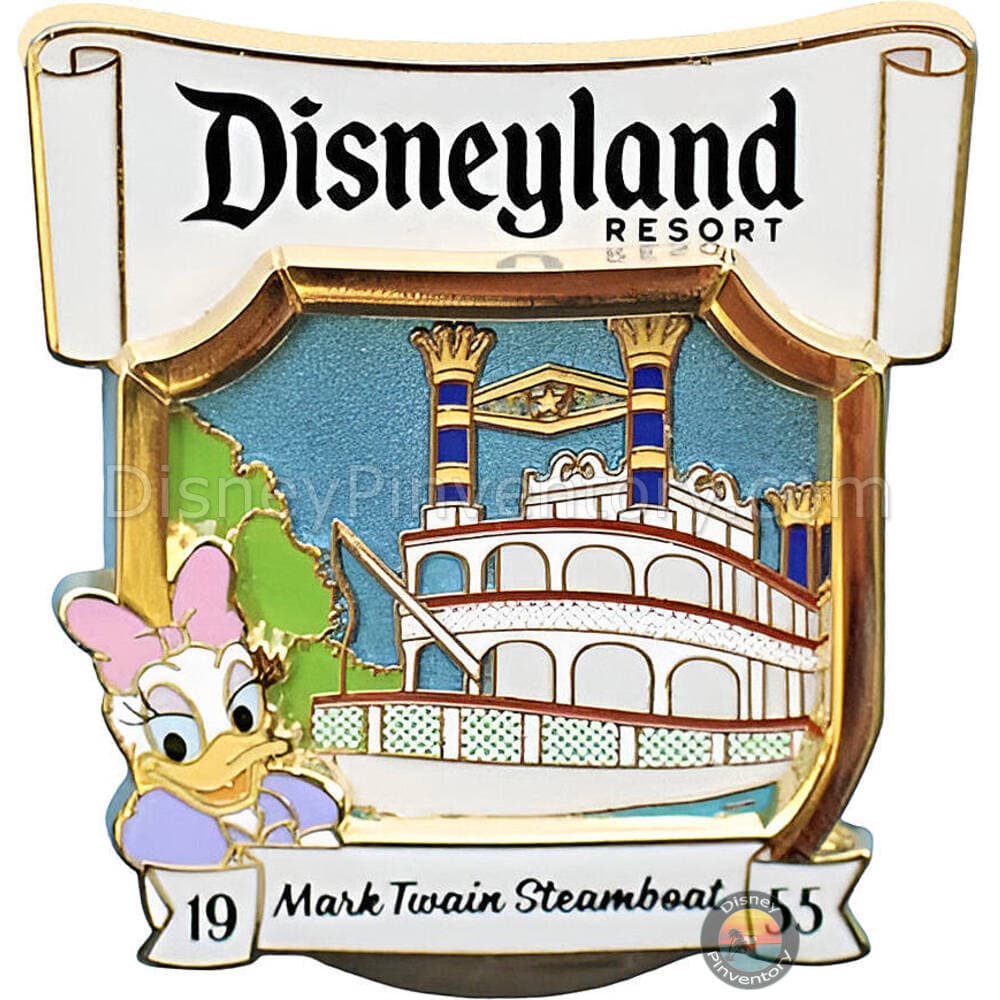 Disneyland Opening Day Attraction Posters: Mark Twain Steamboat Daisy Duck - Pin 46002
