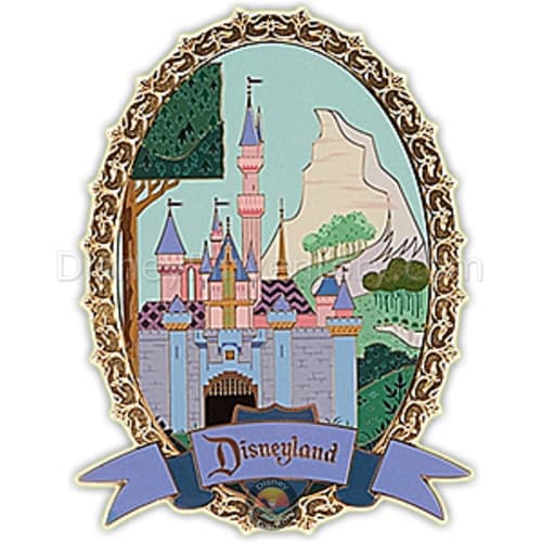 Disneyland 70th Anniversary Vault Collection Pin Display Frame Set - Sleeping Beauty Castle Pin Only - Pin 46284