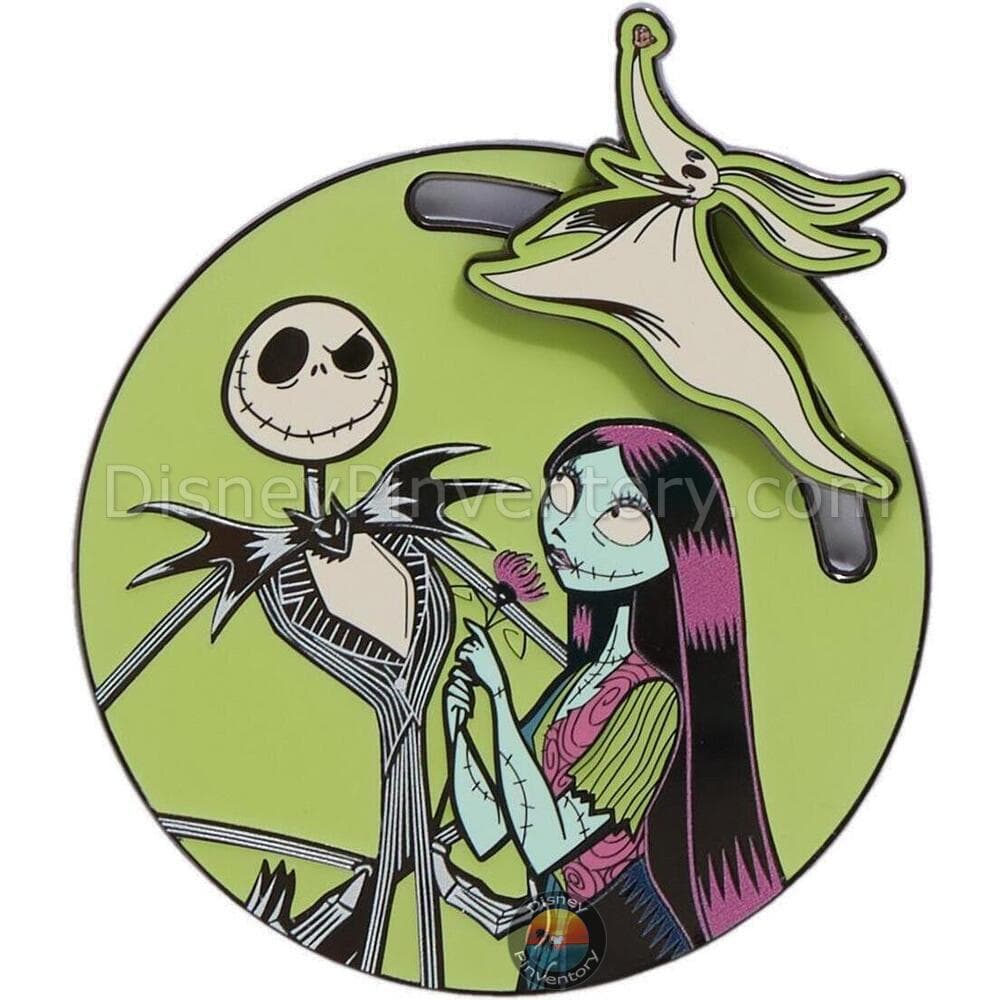 Loungefly Disney The Nightmare Before Christmas Jack & Sally Glow-in-the-Dark Sliding Pin - BoxLunch Exclusive - Pin 46292