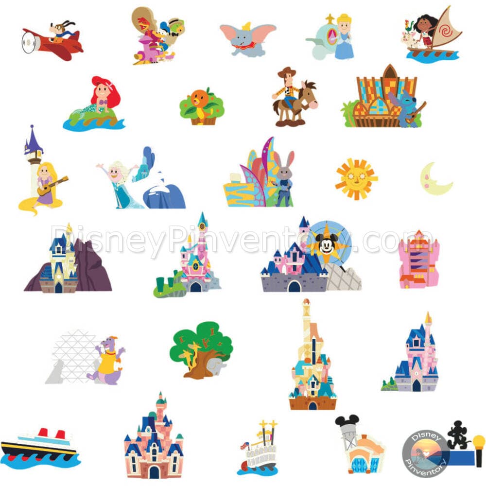 Disney Destinations Mystery Pin Set - Destination D23 2025 - WDI - Pin 46414