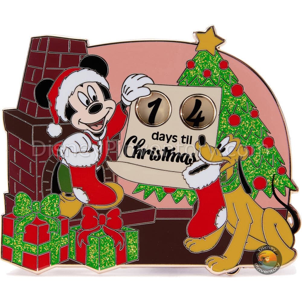 Mickey and Pluto Festive Countdown Pin - Pin 46952