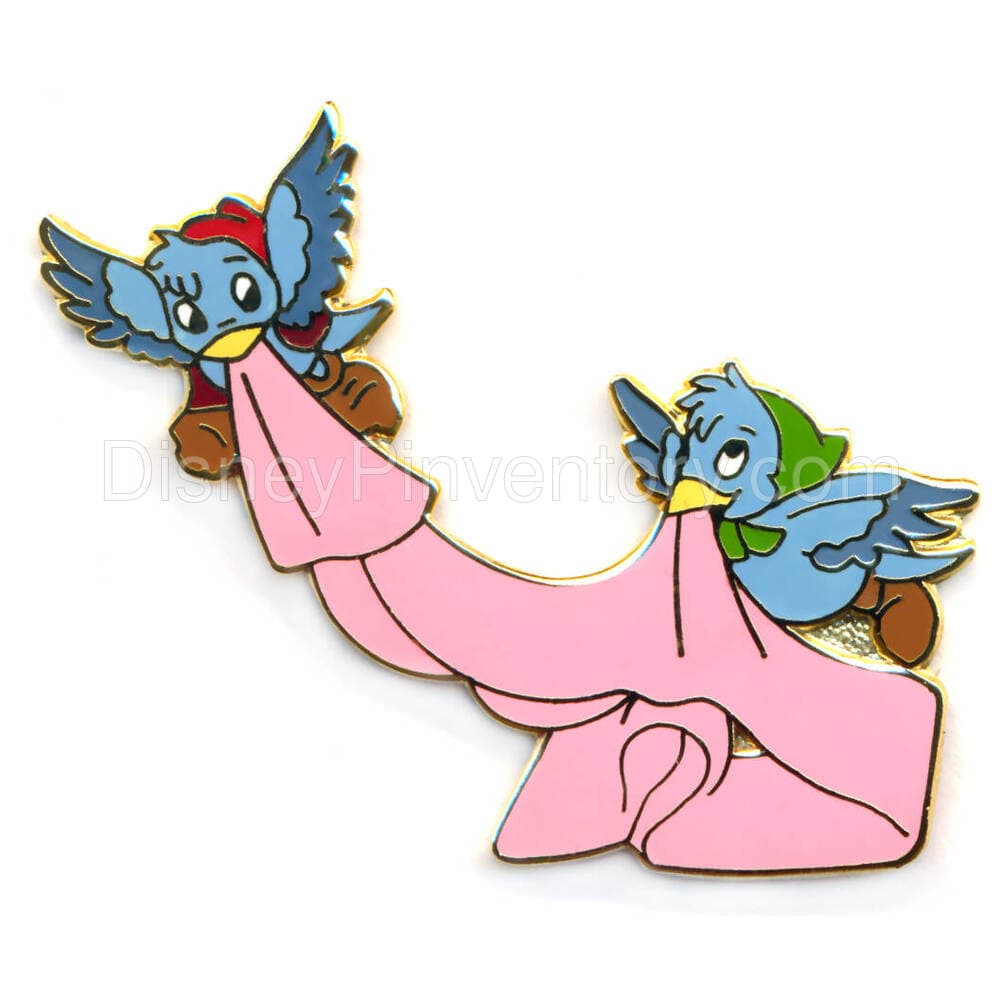 Walt Disney Classics Collection - Cinderella 50th Anniversary Set - Blue Birds with Pink Sash - Pin 471