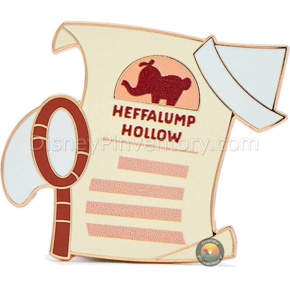 Winnie the Pooh and Lumpy Pin Set - Hundred Acre Wood Series - October - Note with Net Pin - Pin 47112