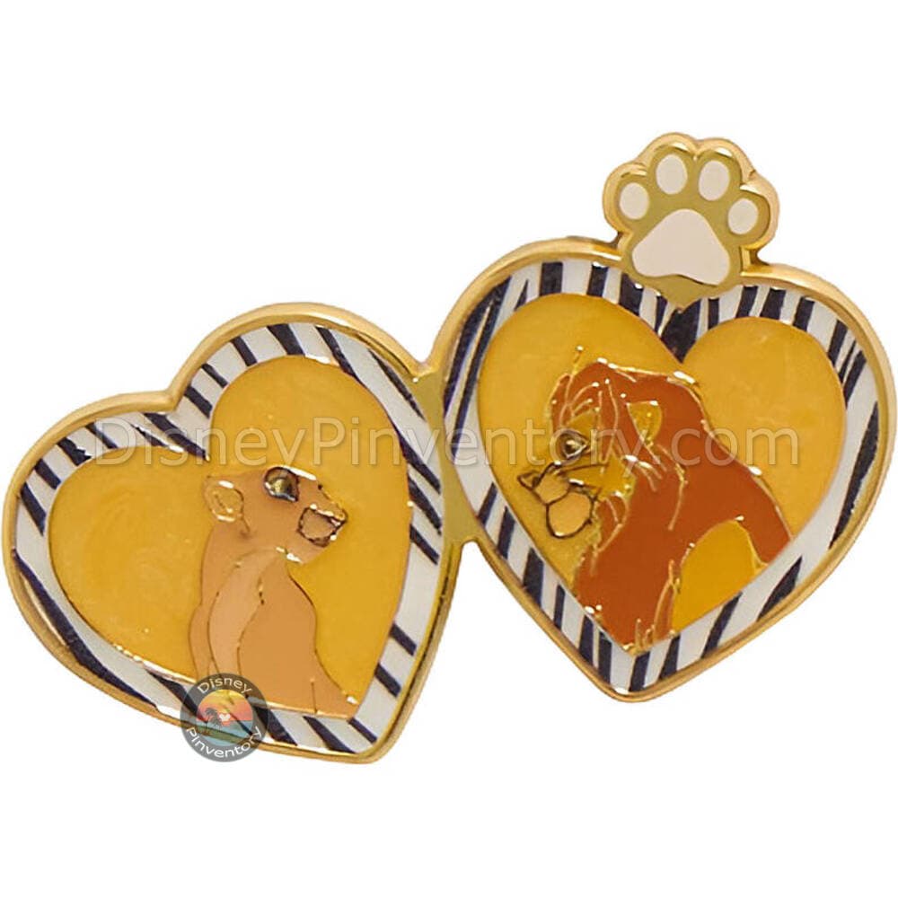Loungefly Disney Animals Heart Locket Blind Box Pin Set - Nala & Simba - BoxLunch Exclusive - Pin 47161