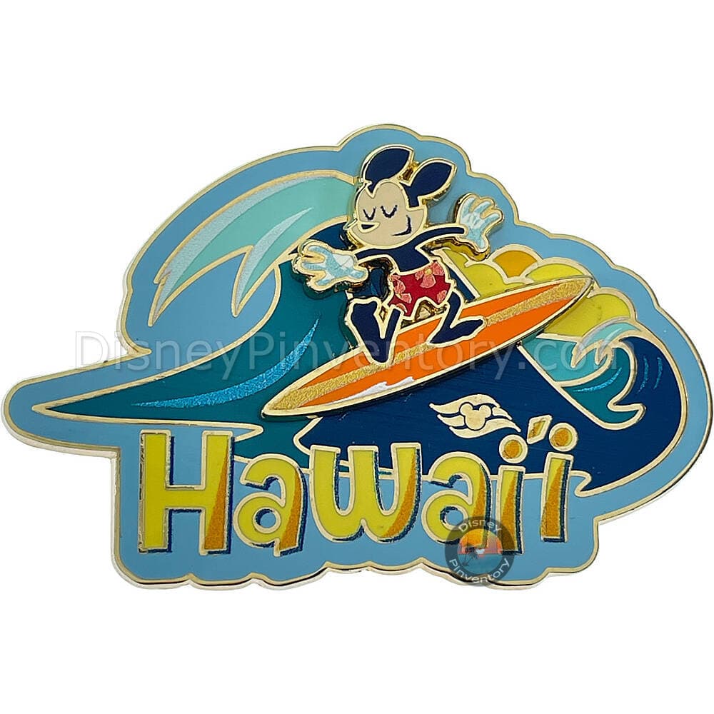 Disney Cruise Line Hawaii Pin - Mickey Mouse Surfing - Pin 47349