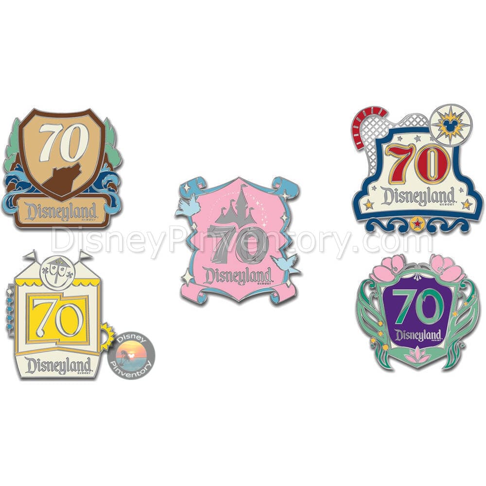 D23-Exclusive Disneyland 70th Anniversary Destinations Pin Set - Pin 47405