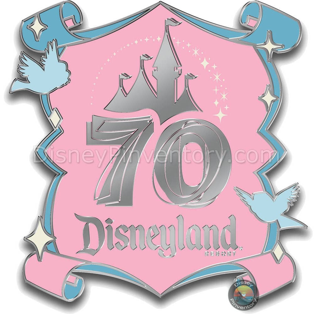 D23-Exclusive Disneyland 70th Anniversary Destinations Pin Set - Sleeping Beauty Castle - Pin 47406