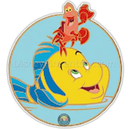 Disney The Little Mermaid Mini Micro Mystery Pin Set - Flounder & Sebastian - PALM Exclusive - Pin 47510