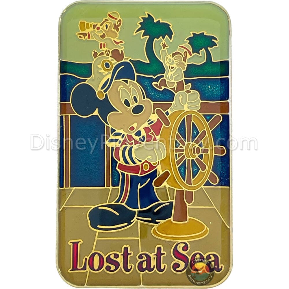 Disney Cruise Line Lost At Sea Pin - Mickey Mouse with Chip & Dale  - Pin 47609