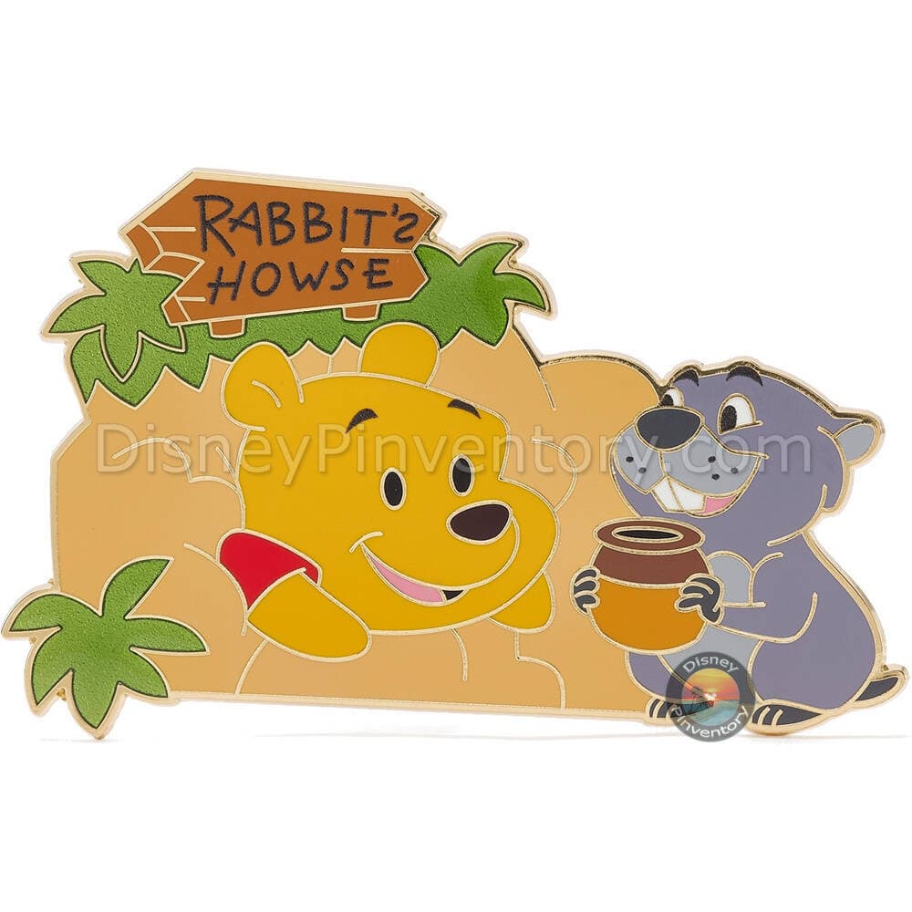 Winnie the Pooh and Gopher Pin Set - Pooh & Gopher - Hundred Acre Wood Series - November - Pin 47766