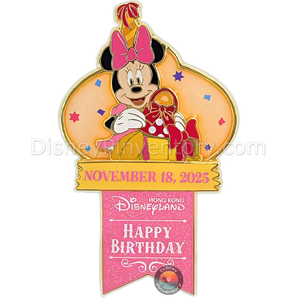 Minnie Mouse Birthday Pin 2025 - Hong Kong Disneyland - Pin 47825