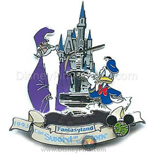 35 Magical Milestones -The Sword in the Stone Ceremony 1993 - WDW 35th Anniversary - Pin 47858