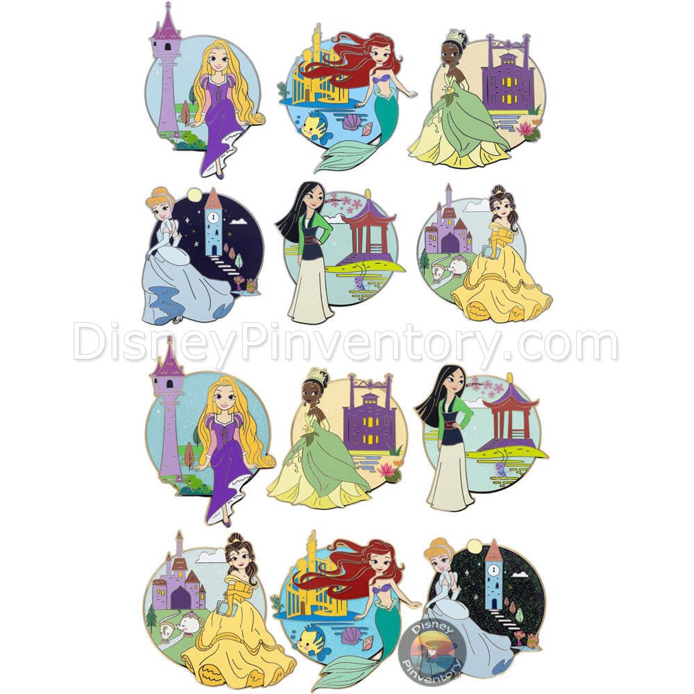 Disney Princess Enchanted Kingdoms Mystery Pin Set - Pinktacular Pin Party - Pin 47872