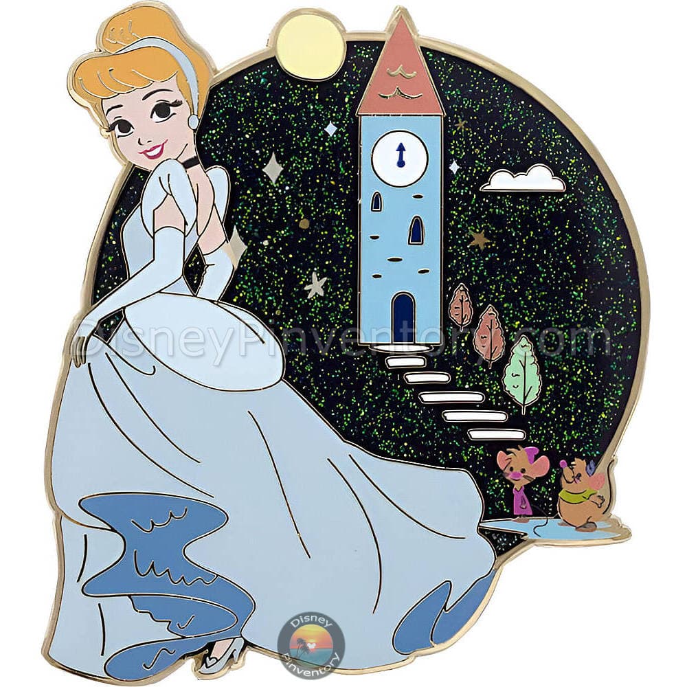 Disney Princess Enchanted Kingdoms Mystery Pin Set - Cinderella Glitter Chaser - Pinktacular Pin Party - Pin 47879