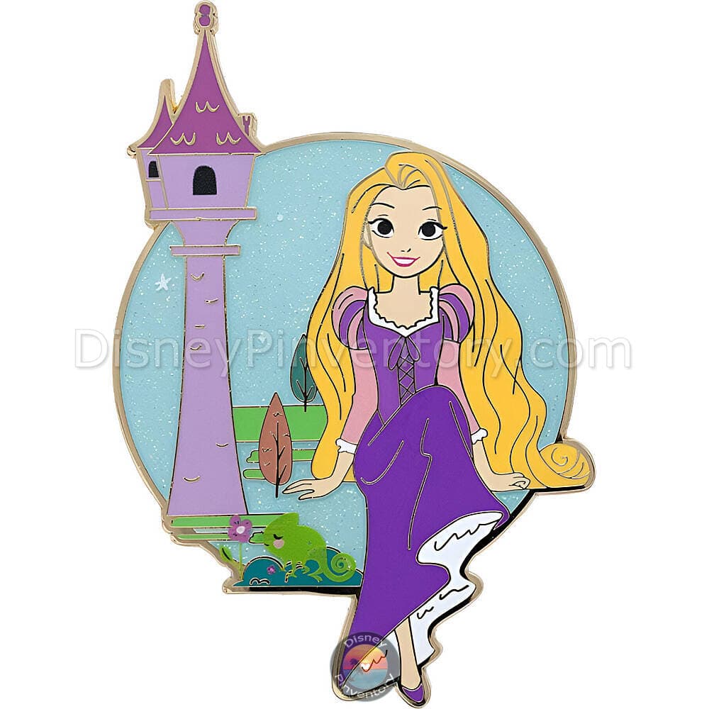 Disney Princess Enchanted Kingdoms Mystery Pin Set - Rapunzel Glitter Chaser - Pinktacular Pin Party - Pin 47882