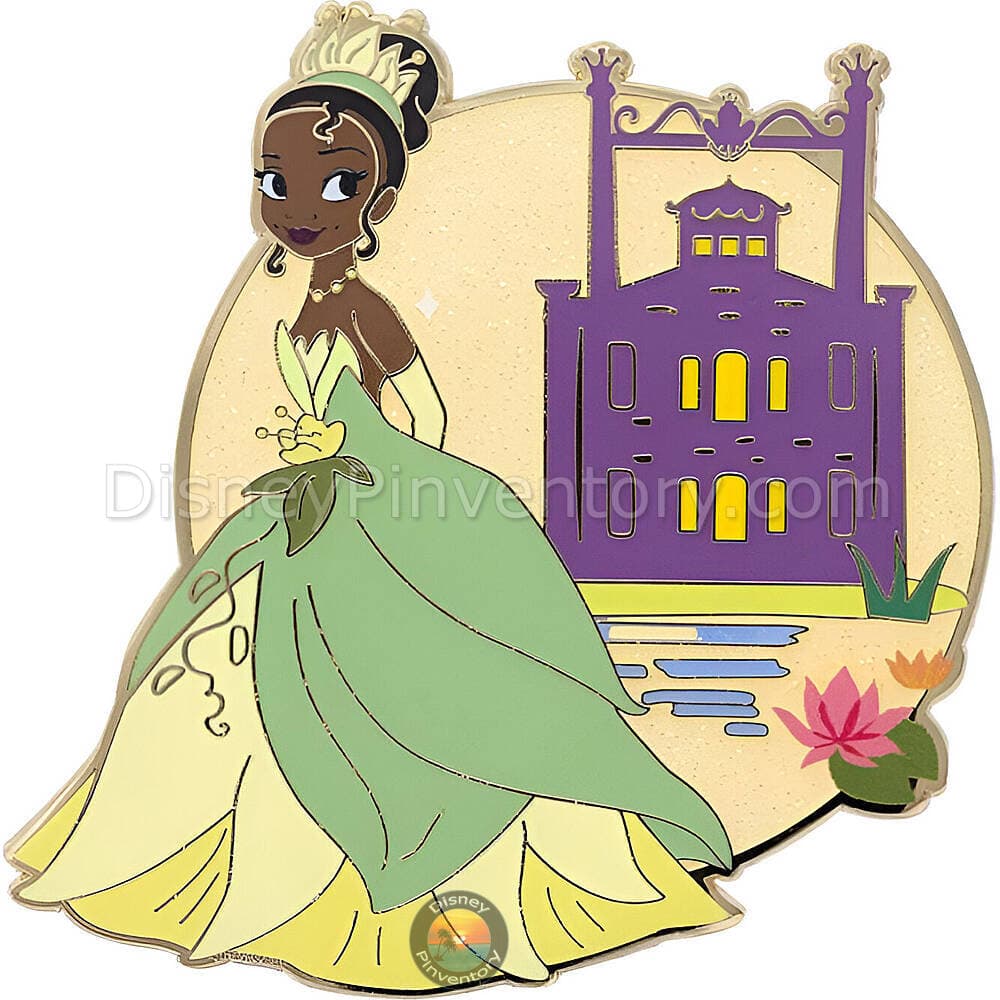 Disney Princess Enchanted Kingdoms Mystery Pin Set - Tiana Glitter Chaser - Pinktacular Pin Party - Pin 47884