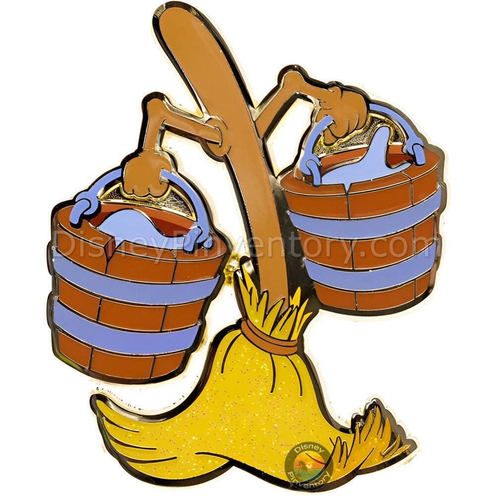 Disney Fantasia Enchanted Mystery Series Mystery Pin Set - Magic Broom Chaser - Pinktacular Pin Party - Pin 47918
