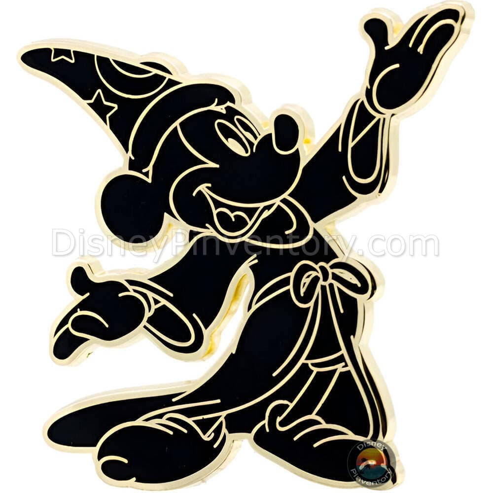 Disney Fantasia Enchanted Mystery Series Mystery Pin Set - Black & Gold Sorcerer Mickey Super Chaser - Pinktacular Pin Party - Pin 47920