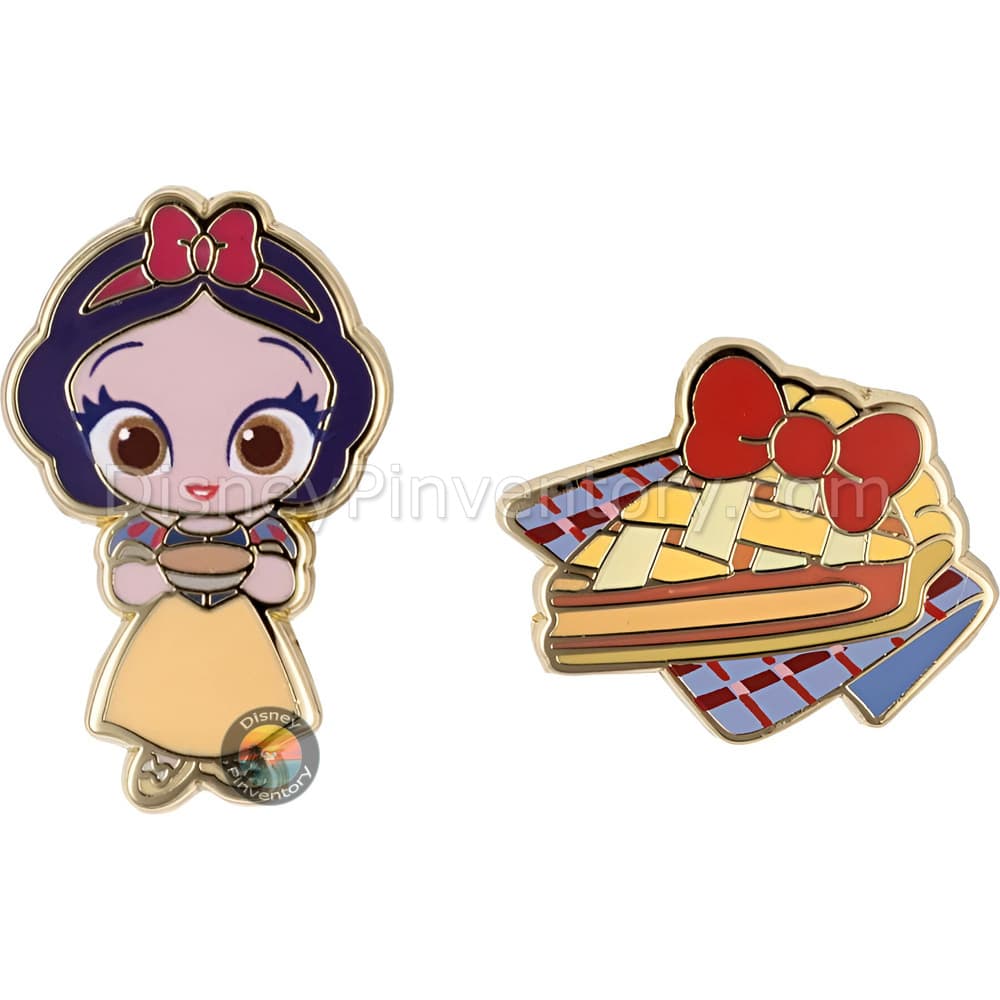 Disney Mini Micro Princess Royal Treats Mystery Pin Set - Snow White & Pie Slice Treat Set - Pinktacular Pin Party - Pin 47923