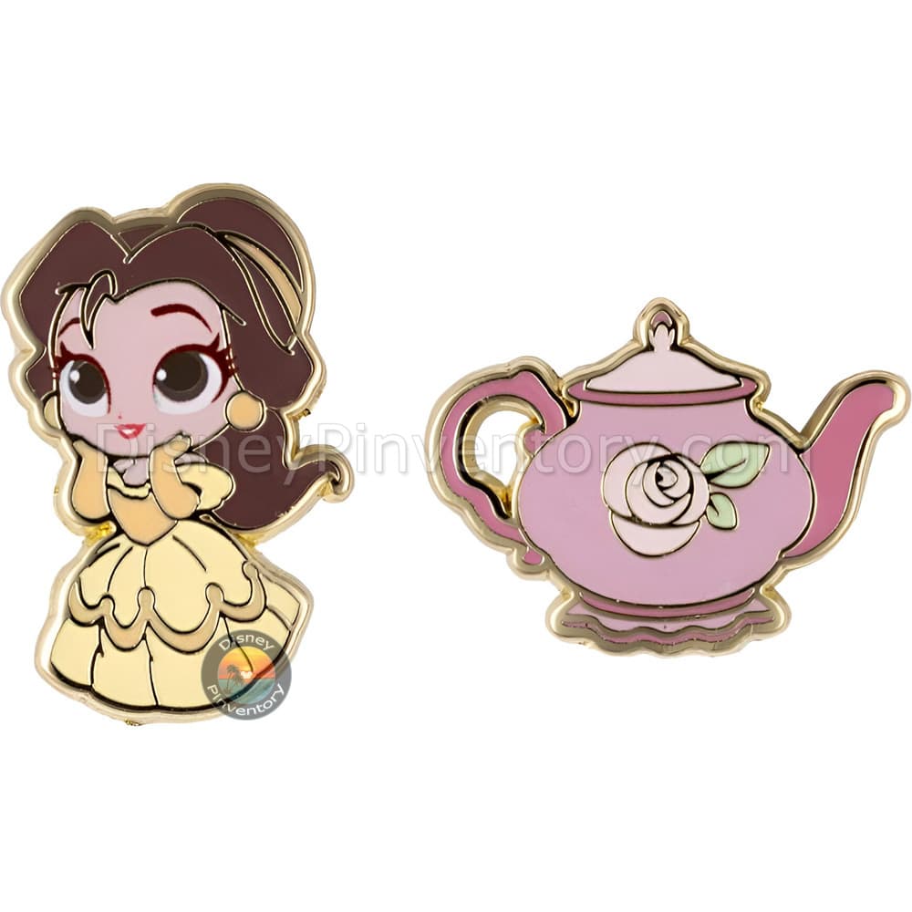 Disney Mini Micro Princess Royal Treats Mystery Pin Set - Belle & Tea Time Treat Set - Pinktacular Pin Party - Pin 47924