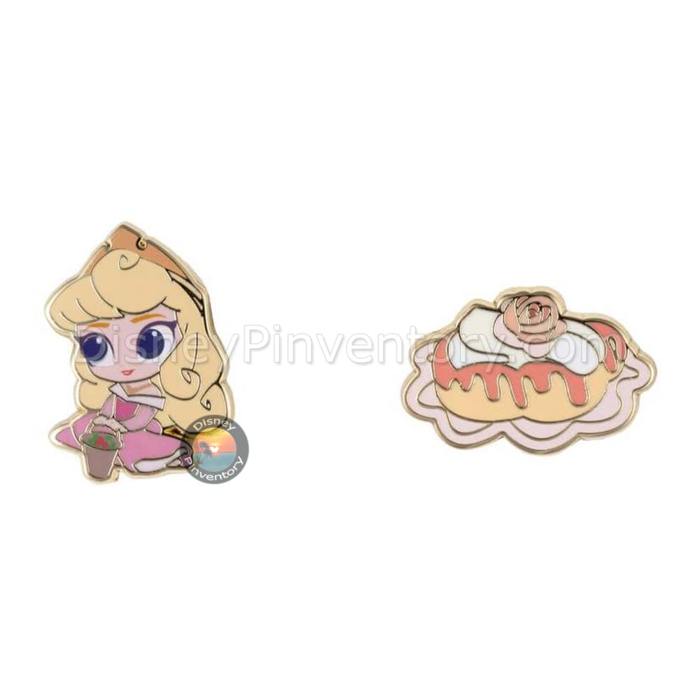 Disney Mini Micro Princess Royal Treats Mystery Pin Set - Aurora & Pastry Treat Chaser Set - Pinktacular Pin Party - Pin 47928