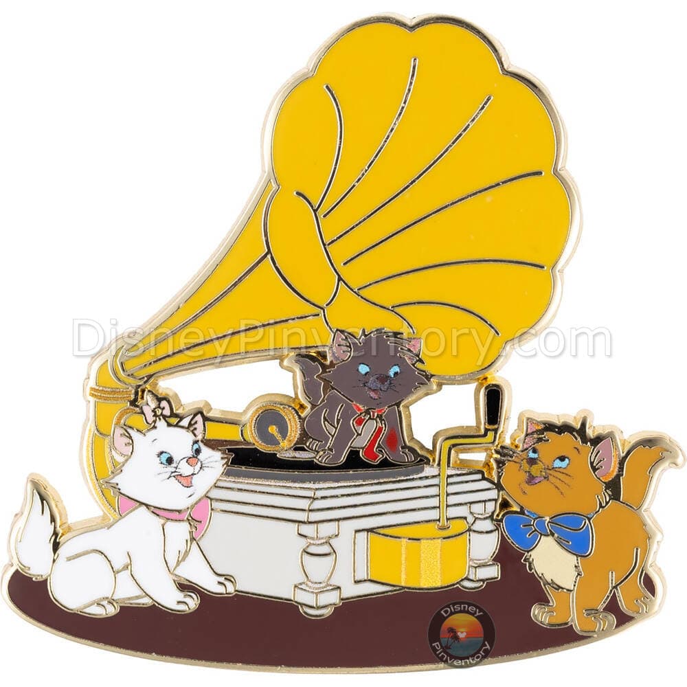 Disney The Aristocats Cat Pack Pin Set - Aristocats Gramophone - PALM Exclusive - Pin 47981