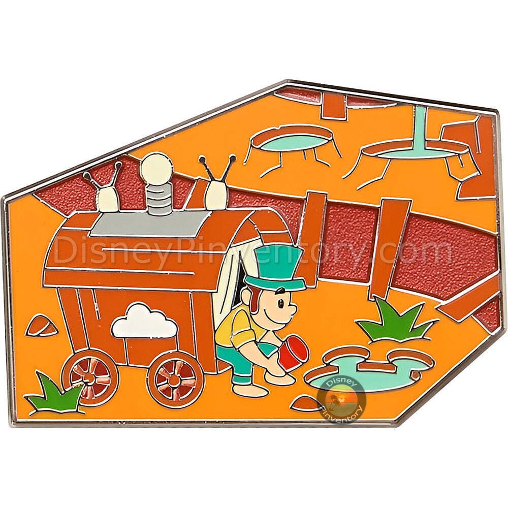 Walt Disney World Big Thunder Mountain Attraction Map Puzzle Mystery Pin Set - Miner with Wagon - Pin 48106