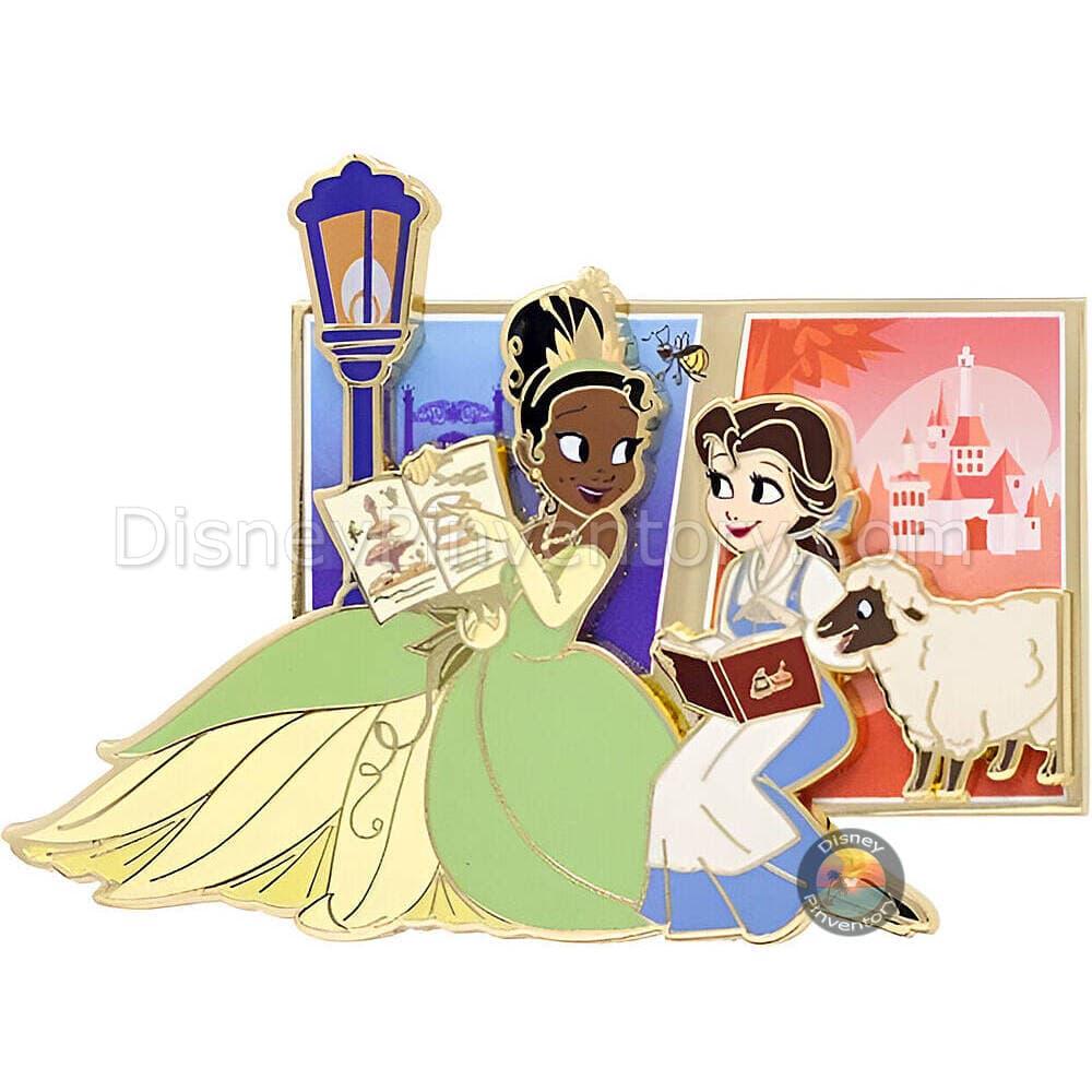 Disney Princess Care for your World Series Mystery Pin Set - Tiana & Belle - PALM Exclusive - Pin 48275