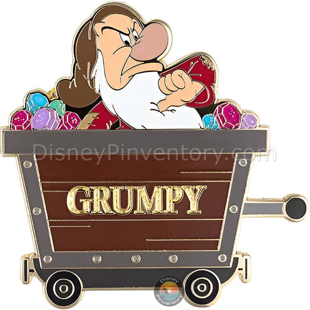 Disney Snow White and the Seven Dwarfs Mine Cart Mystery Pin Set - Grumpy - PALM Exclusive - Pin 48300