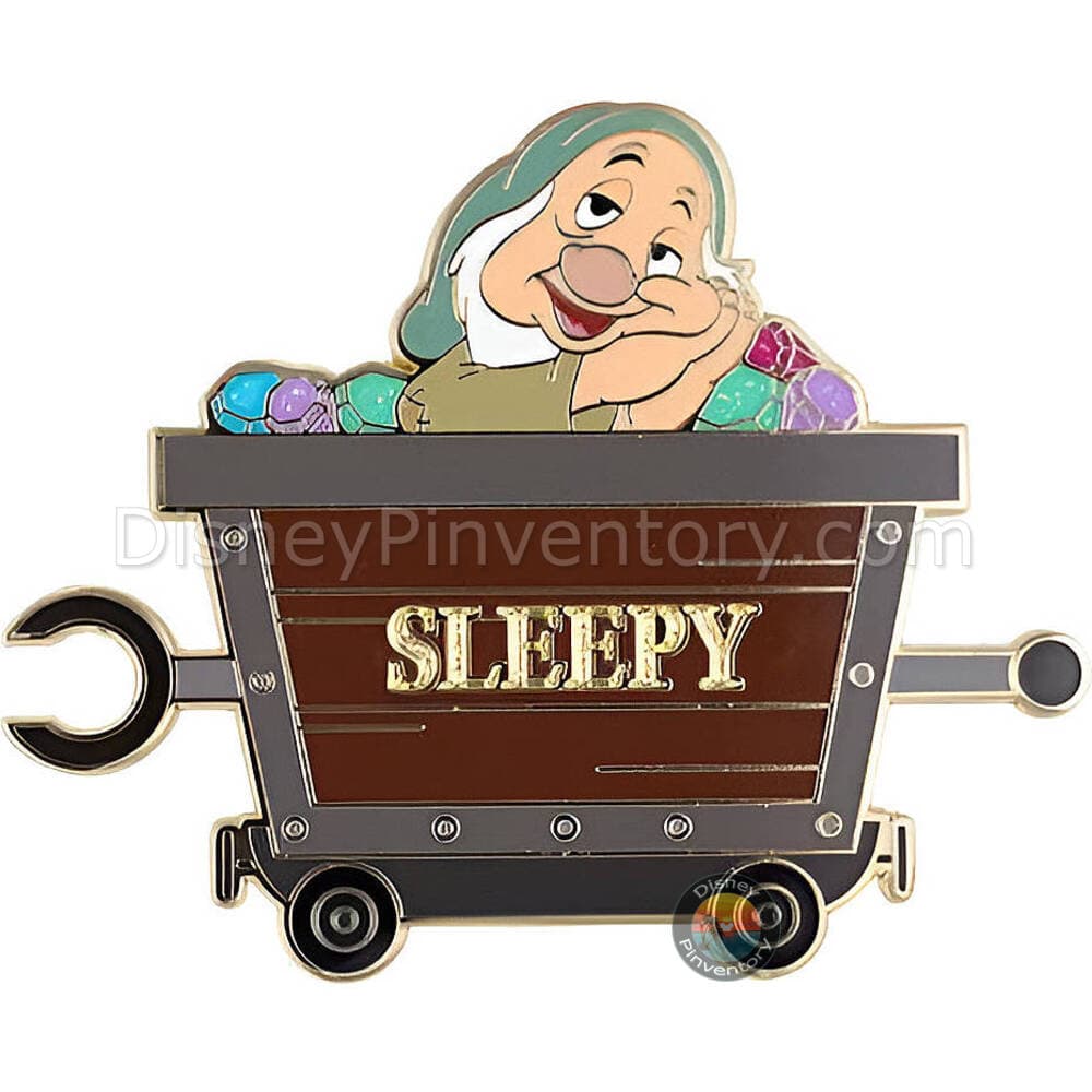 Disney Snow White and the Seven Dwarfs Mine Cart Mystery Pin Set - Sleepy - PALM Exclusive - Pin 48301