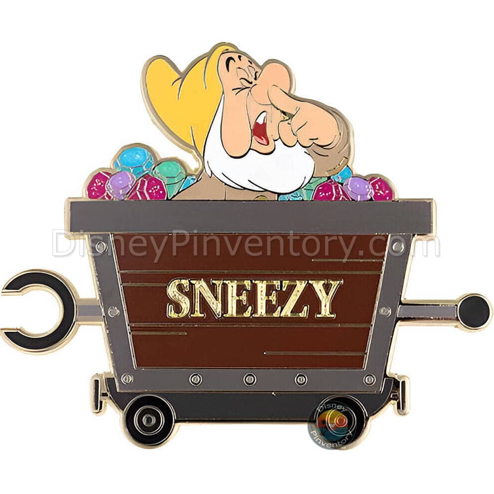 Disney Snow White and the Seven Dwarfs Mine Cart Mystery Pin Set - Sneezy - PALM Exclusive - Pin 48302