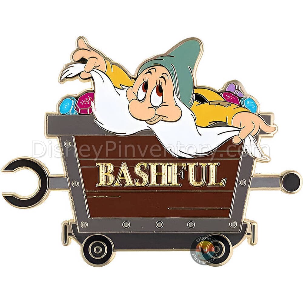 Disney Snow White and the Seven Dwarfs Mine Cart Mystery Pin Set - Bashful - PALM Exclusive - Pin 48305