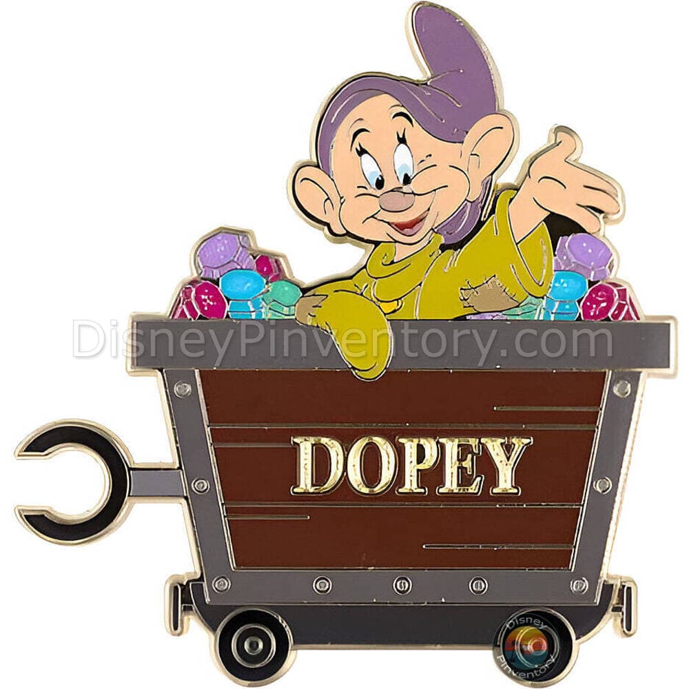 Disney Snow White and the Seven Dwarfs Mine Cart Mystery Pin Set - Dopey - PALM Exclusive - Pin 48306