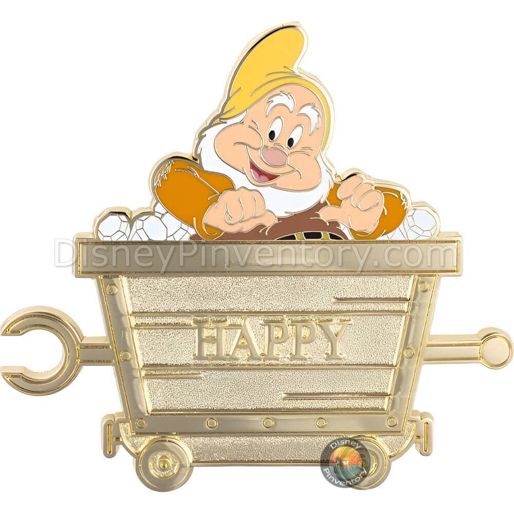 Disney Snow White and the Seven Dwarfs Mine Cart Mystery Pin Set - Happy Chaser - PALM Exclusive - Pin 48310