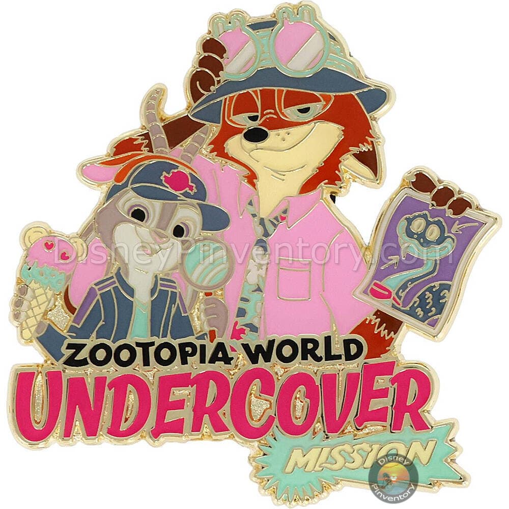 Zootopia World Undercover Mission Pin - Judy Hopps & Nick Wilde - Pin 48343